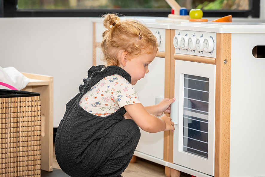 peuter speel keuken herfst binnen klein