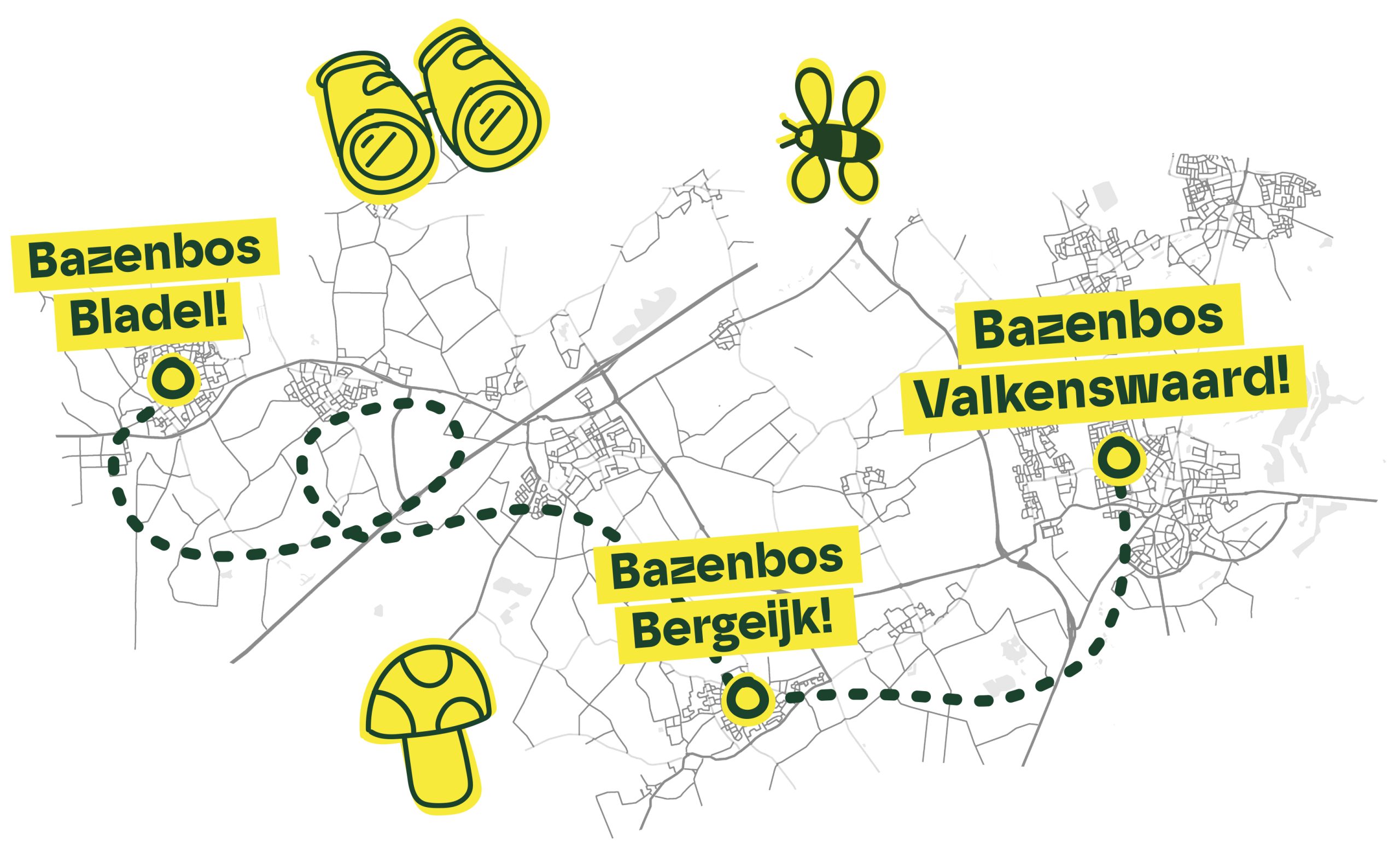 160341 nummereen landkaart bazenbos valkenswaard