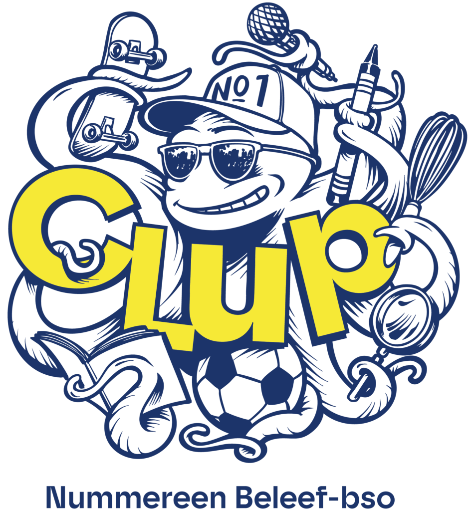 l nummereen club wt donkerblauw geel op wit